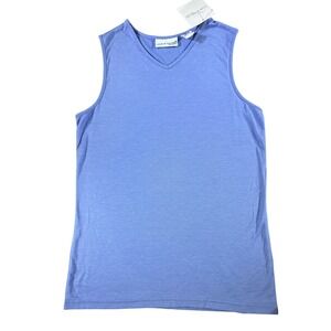Croft & Barrow Womens V-Neck Tank Top Stretch Sleeveless Casual Top Small‎